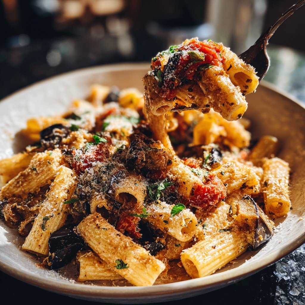 Internationale Küche Italienische Pasta alla Norma