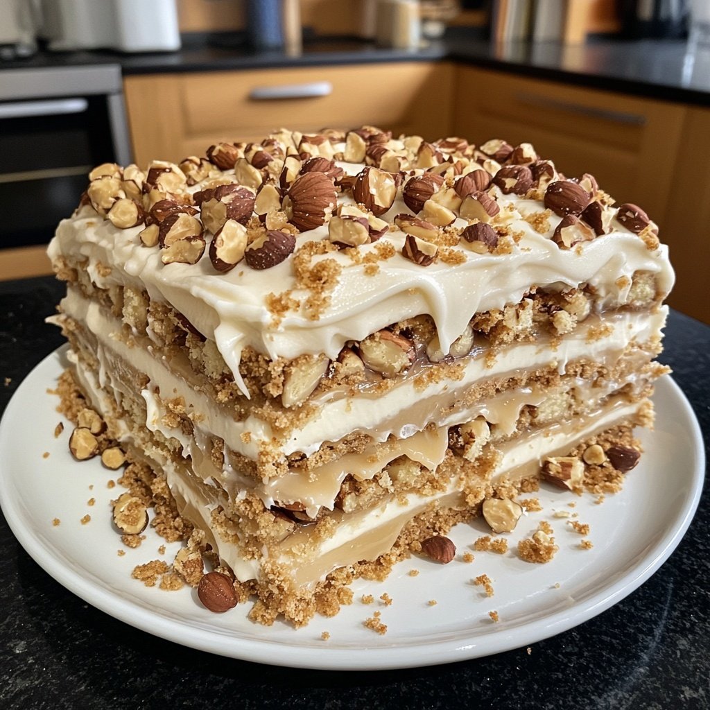 Rentier-Torte mit Haselnüssen & Nougat