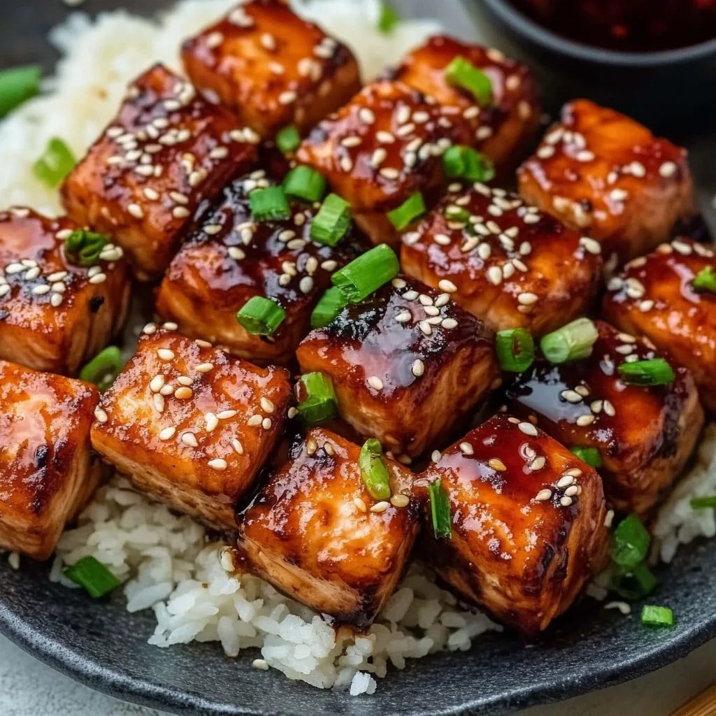 Crispy Honey Garlic Salmon Bites