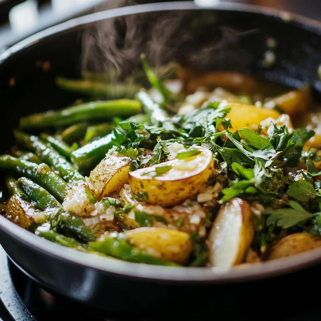 Grüne Bohnen aus dem Ofen