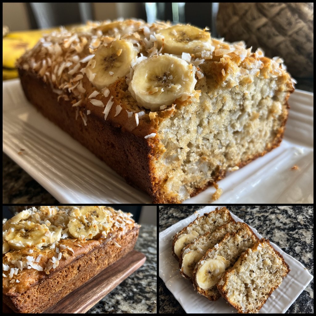 Bananenbrot mit Kokos