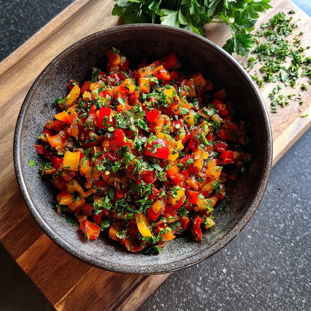 Linsensalat Mit Paprika Zum Grillen
