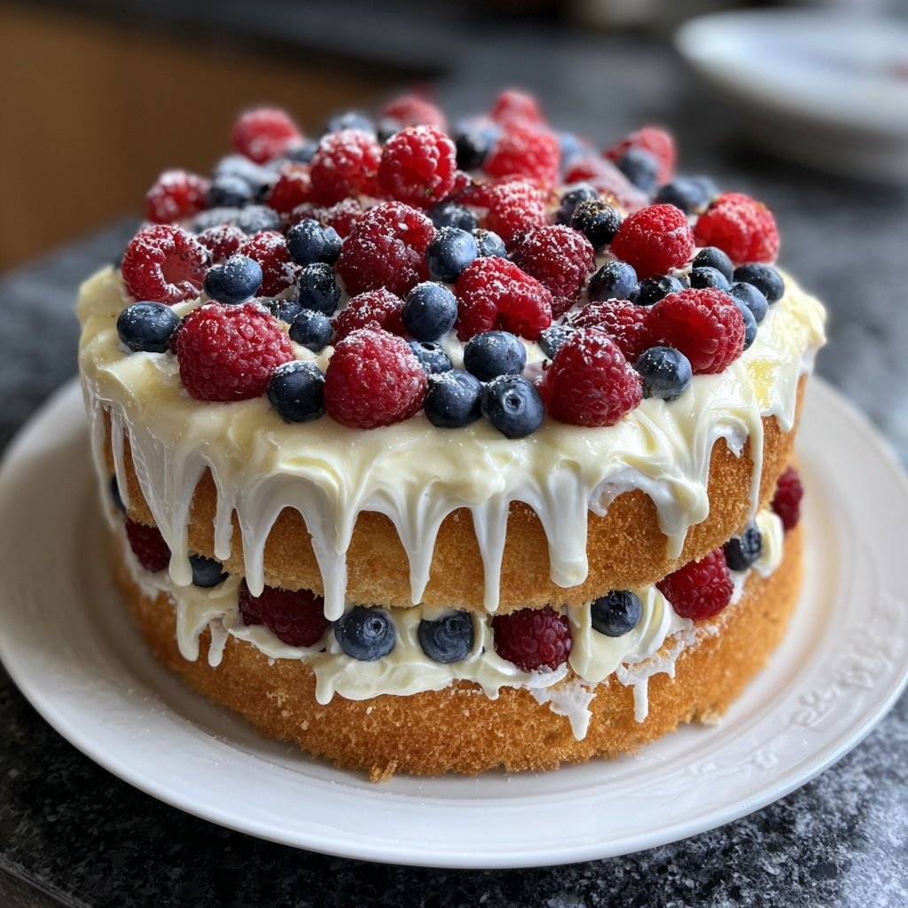 Geburtstagskuchen mit Beeren