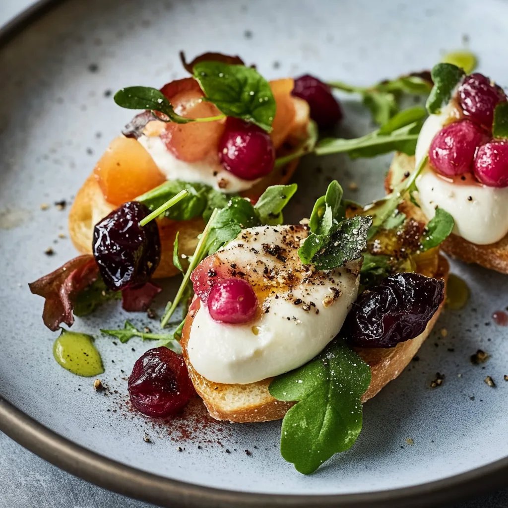 Winterliche Kürbis- und Cranberry-Crostini