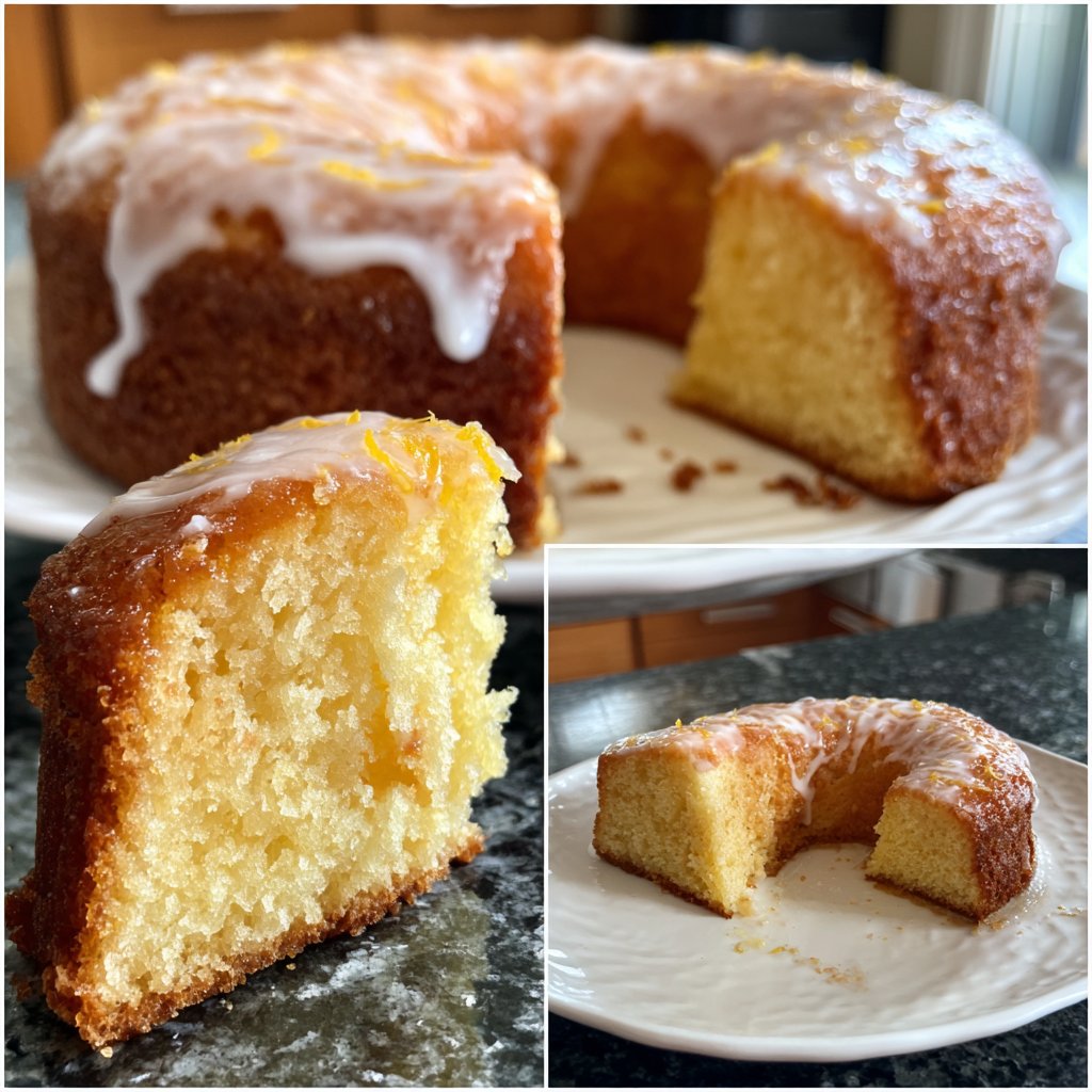 Zitronenkuchen mit Frischkäseglasur