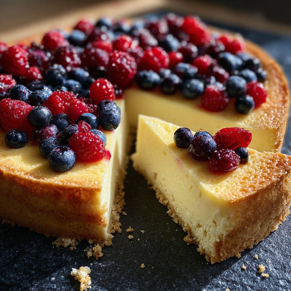Käsekuchen mit Beeren-Topping