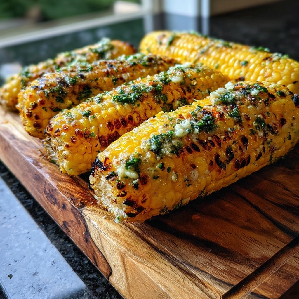 Grill Mais Mit Kräuterbutter
