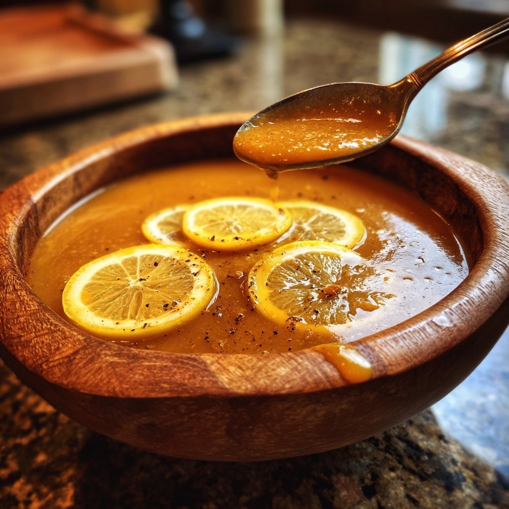 Linsensuppe mit Zitrone