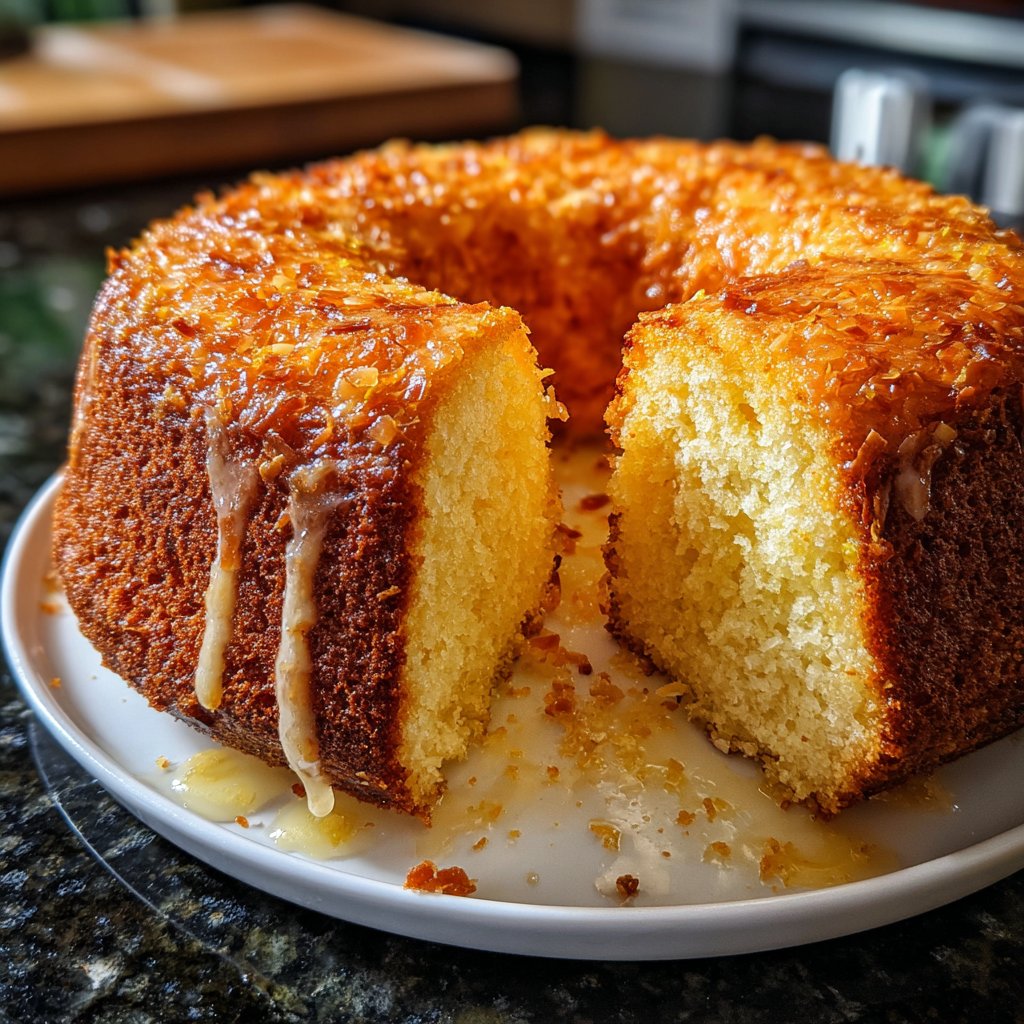 Saftiger Zitronenkuchen mit Kokos