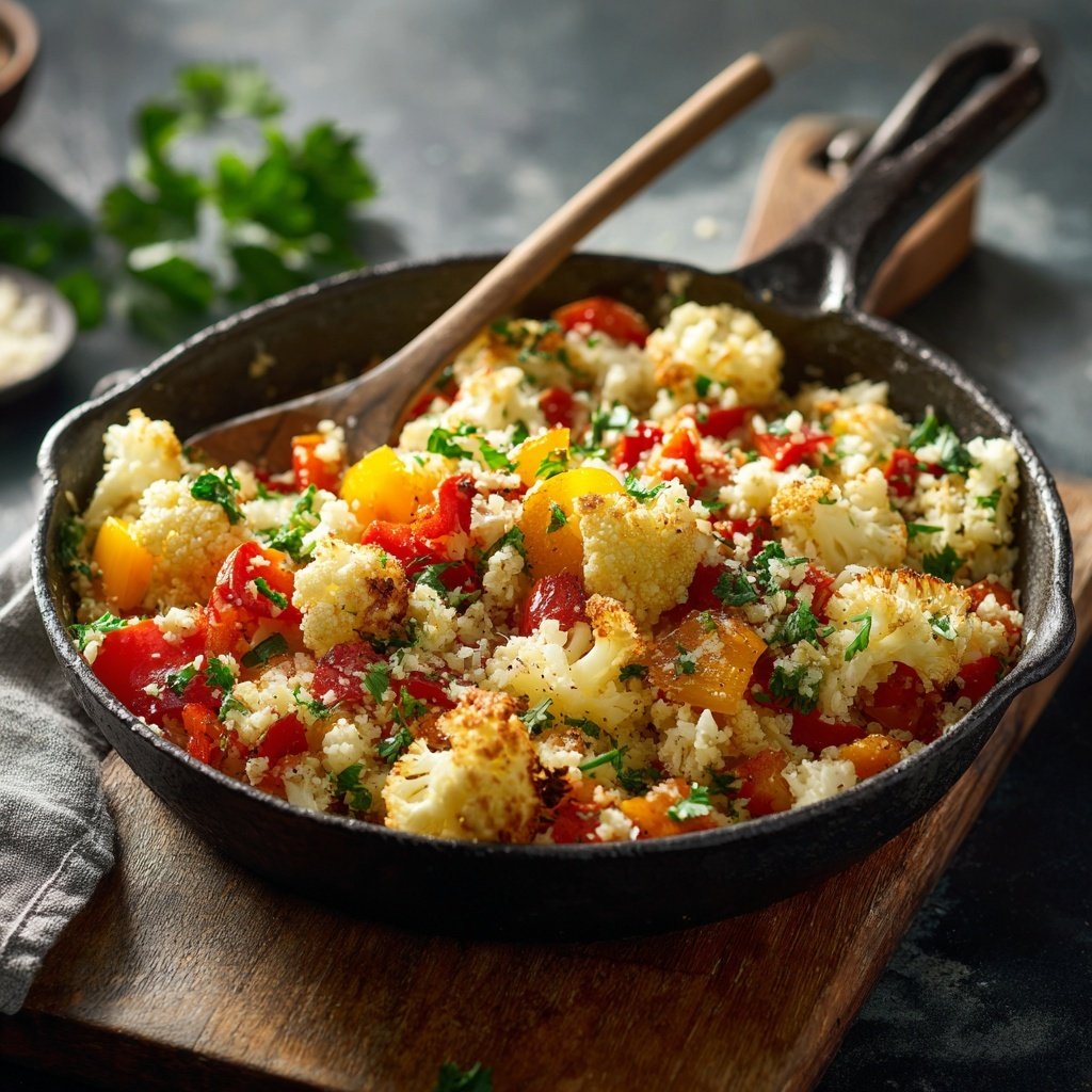 Blumenkohl Reis Pfanne Mild