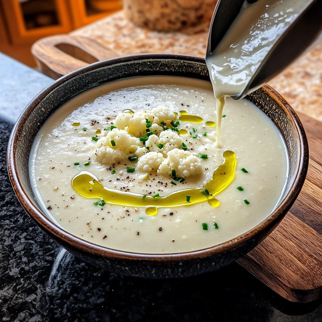 Cremige Blumenkohlsuppe mit einfachen Zutaten
