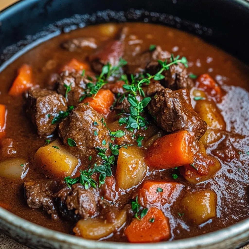 Schmor-Gulasch aus dem Ofen